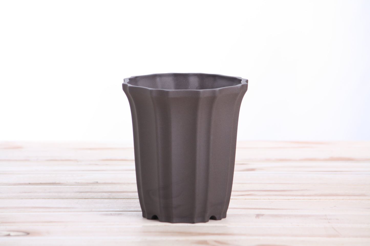 Willow Bonsai Ceramics Flower Design Cascade Bonsai Pot 4.5 Inch – Elegant Tall Ceramic Bonsai & Succulent Planter, High‑Fired Frost‑Proof Stoneware with Drainage & Wiring Holes, Handmade in USA (Unglazed Black)