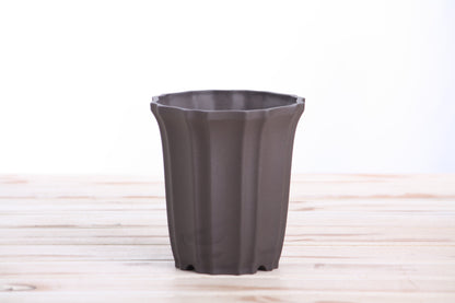 Willow Bonsai Ceramics Flower Design Cascade Bonsai Pot 4.5 Inch – Elegant Tall Ceramic Bonsai & Succulent Planter, High‑Fired Frost‑Proof Stoneware with Drainage & Wiring Holes, Handmade in USA (Unglazed Black)