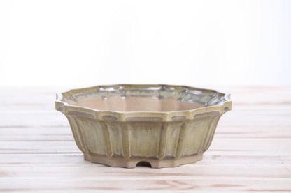 Willow Bonsai Ceramics Flower Design Bonsai Pot 6.5 Inch – Elegant Ceramic Bonsai & Succulent Planter, High‑Fired Frost‑Proof Stoneware with Drainage & Wiring Holes, Handmade in USA (Copenhagen)