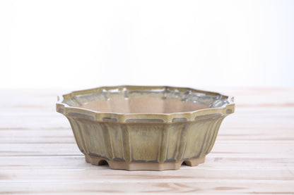 Willow Bonsai Ceramics Flower Design Bonsai Pot 6.5 Inch – Elegant Ceramic Bonsai & Succulent Planter, High‑Fired Frost‑Proof Stoneware with Drainage & Wiring Holes, Handmade in USA (Copenhagen)
