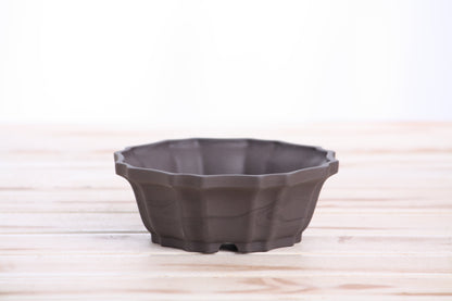 Willow Bonsai Ceramics Flower Design Bonsai Pot 5 Inch – Elegant Ceramic Bonsai & Succulent Planter, High‑Fired Frost‑Proof Stoneware with Drainage & Wiring Holes, Handmade in USA (Unglazed Black)