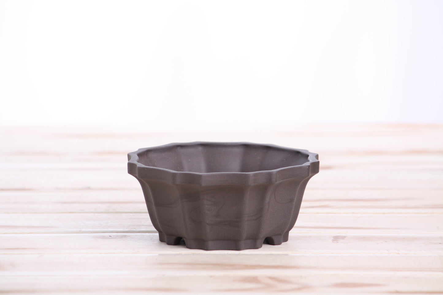 Willow Bonsai Ceramics Flower Design Bonsai Pot 4.5 Inch – Elegant Ceramic Bonsai & Succulent Planter, High‑Fired Frost‑Proof Stoneware with Drainage & Wiring Holes, Handmade in USA (Unglazed Black)
