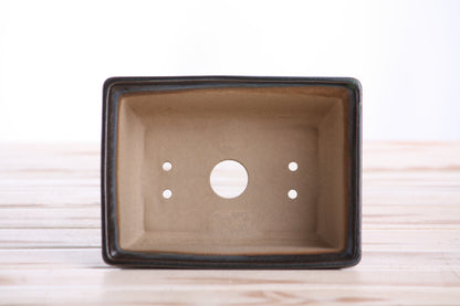 Willow Bonsai Ceramics Rectangle Deep Bonsai Pot 6 Inch – Higher‑Profile Rectangular Ceramic Bonsai & Succulent Planter with Accentuated Rim, High‑Fired Frost‑Proof Stoneware, Handmade in USA (Avocado)