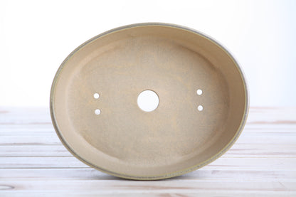 Willow Bonsai Ceramics Oval A Bonsai Pot 8 Inch – Straight‑Sided Oval Ceramic Bonsai & Succulent Planter, High‑Fired Frost‑Proof Stoneware with Drainage & Wiring Holes, Handmade in USA (Copenhagen)