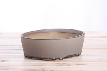 Willow Bonsai Ceramics Oval A Bonsai Pot 8 Inch – Straight‑Sided Oval Ceramic Bonsai & Succulent Planter, High‑Fired Frost‑Proof Stoneware with Drainage & Wiring Holes, Handmade in USA (Ocean)