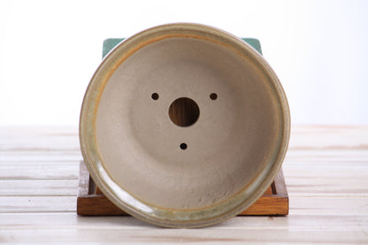 Willow Bonsai Ceramics Round Bonsai Pot 6 Inch – Round Ceramic Bonsai & Succulent Planter with Accentuated Rim and Sculpted Foot Ring, High‑Fired Frost‑Proof Stoneware, Handmade in USA (Copenhagen)