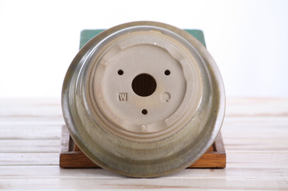 Willow Bonsai Ceramics Round Bonsai Pot 6 Inch – Round Ceramic Bonsai & Succulent Planter with Accentuated Rim and Sculpted Foot Ring, High‑Fired Frost‑Proof Stoneware, Handmade in USA (Copenhagen)