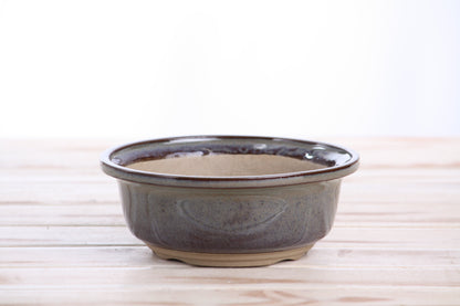 Willow Bonsai Ceramics Round Bonsai Pot 6 Inch – Round Ceramic Bonsai & Succulent Planter with Accentuated Rim and Sculpted Foot Ring, High‑Fired Frost‑Proof Stoneware, Handmade in USA (Starry Night)