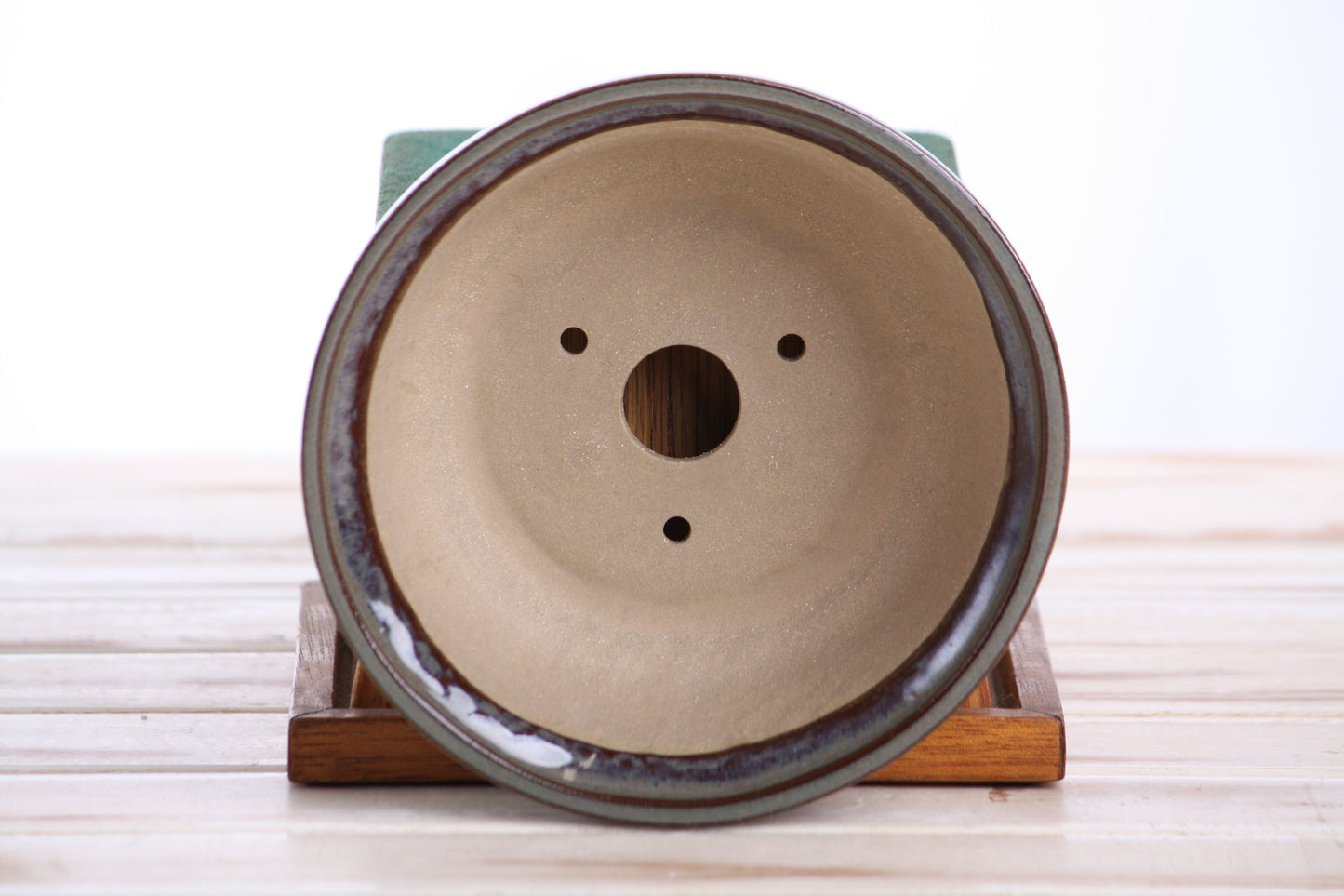 Willow Bonsai Ceramics Round Bonsai Pot 6 Inch – Round Ceramic Bonsai & Succulent Planter with Accentuated Rim and Sculpted Foot Ring, High‑Fired Frost‑Proof Stoneware, Handmade in USA (Starry Night)