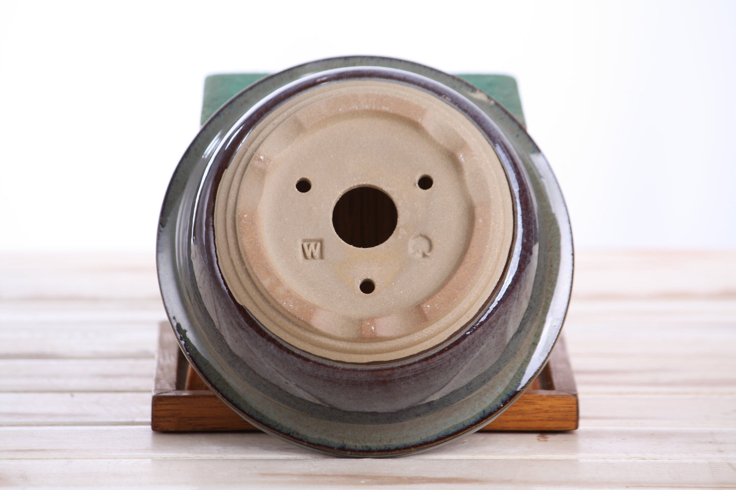 Willow Bonsai Ceramics Round Bonsai Pot 6 Inch – Round Ceramic Bonsai & Succulent Planter with Accentuated Rim and Sculpted Foot Ring, High‑Fired Frost‑Proof Stoneware, Handmade in USA (Starry Night)