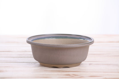 Willow Bonsai Ceramics Round Bonsai Pot 6 Inch – Round Ceramic Bonsai & Succulent Planter with Accentuated Rim and Sculpted Foot Ring, High‑Fired Frost‑Proof Stoneware, Handmade in USA (Ocean)