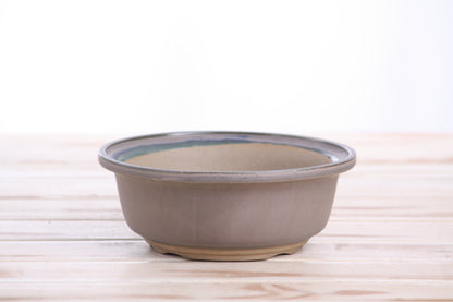 Willow Bonsai Ceramics Round Bonsai Pot 6 Inch – Round Ceramic Bonsai & Succulent Planter with Accentuated Rim and Sculpted Foot Ring, High‑Fired Frost‑Proof Stoneware, Handmade in USA (Ocean)