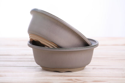 Willow Bonsai Ceramics Round Bonsai Pot 6 Inch – Round Ceramic Bonsai & Succulent Planter with Accentuated Rim and Sculpted Foot Ring, High‑Fired Frost‑Proof Stoneware, Handmade in USA (Ocean)