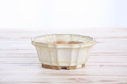 Willow Bonsai Ceramics Flower Design Bonsai Pot 4.5 Inch – Elegant Ceramic Bonsai & Succulent Planter, High‑Fired Frost‑Proof Stoneware with Drainage & Wiring Holes, Handmade in USA (Limited Edition 1)
