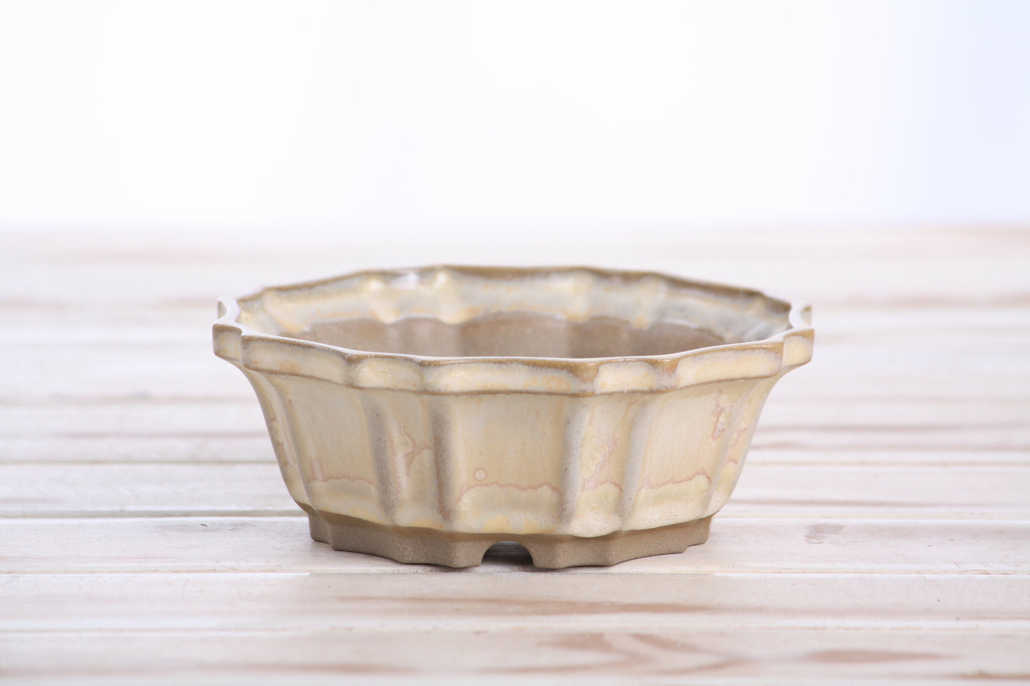 Willow Bonsai Ceramics Flower Design Bonsai Pot 5 Inch – Elegant Ceramic Bonsai & Succulent Planter, High‑Fired Frost‑Proof Stoneware with Drainage & Wiring Holes, Handmade in USA (Limited Edition 2)