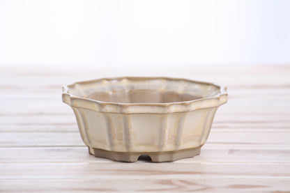 Willow Bonsai Ceramics Flower Design Bonsai Pot 5 Inch – Elegant Ceramic Bonsai & Succulent Planter, High‑Fired Frost‑Proof Stoneware with Drainage & Wiring Holes, Handmade in USA (Limited Edition 2)
