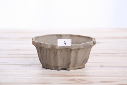 Willow Bonsai Ceramics Flower Design Bonsai Pot 4.5 Inch – Elegant Ceramic Bonsai & Succulent Planter, High‑Fired Frost‑Proof Stoneware with Drainage & Wiring Holes, Handmade in USA (Limited Edition 4)