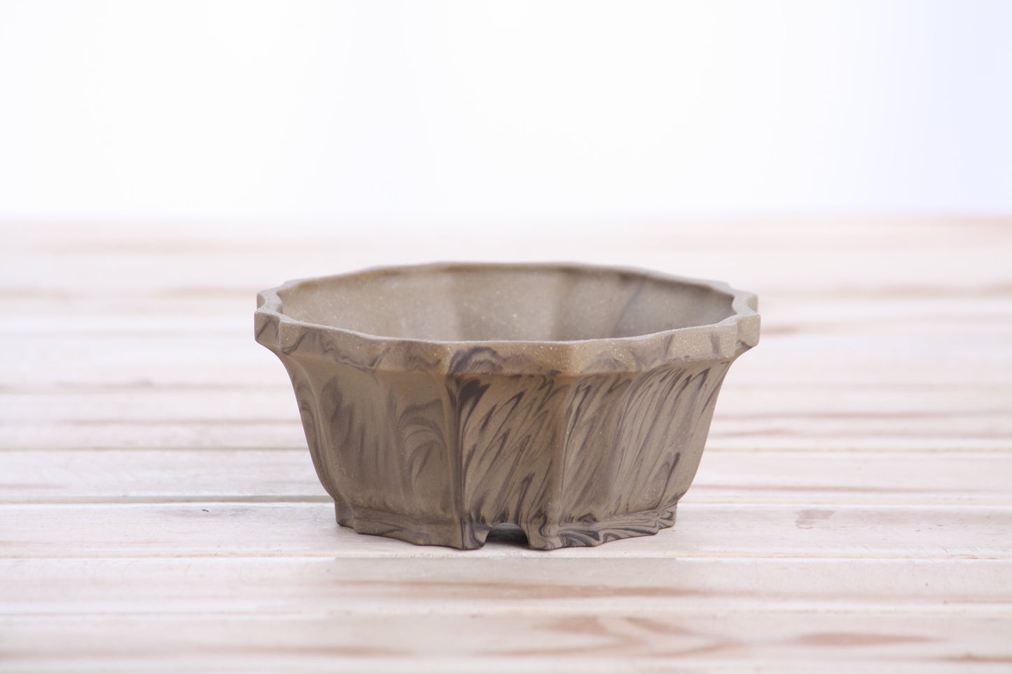 Willow Bonsai Ceramics Flower Design Bonsai Pot 4.5 Inch – Elegant Ceramic Bonsai & Succulent Planter, High‑Fired Frost‑Proof Stoneware with Drainage & Wiring Holes, Handmade in USA (Limited Edition 4)