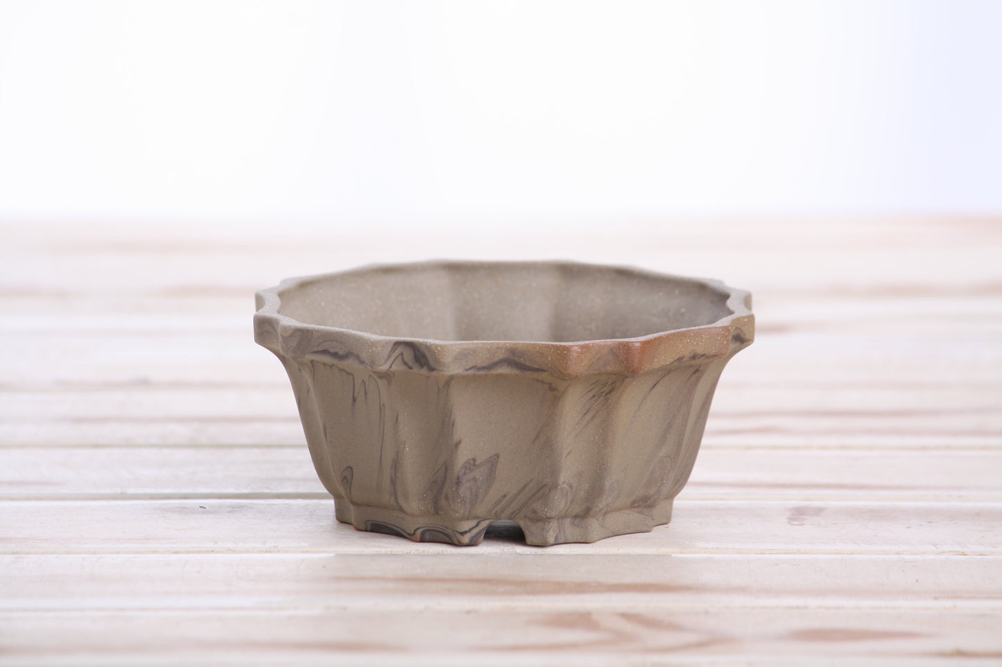 Willow Bonsai Ceramics Flower Design Bonsai Pot 4.5 Inch – Elegant Ceramic Bonsai & Succulent Planter, High‑Fired Frost‑Proof Stoneware with Drainage & Wiring Holes, Handmade in USA (Limited Edition 4)