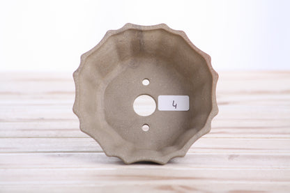 Willow Bonsai Ceramics Flower Design Bonsai Pot 4.5 Inch – Elegant Ceramic Bonsai & Succulent Planter, High‑Fired Frost‑Proof Stoneware with Drainage & Wiring Holes, Handmade in USA (Limited Edition 4)