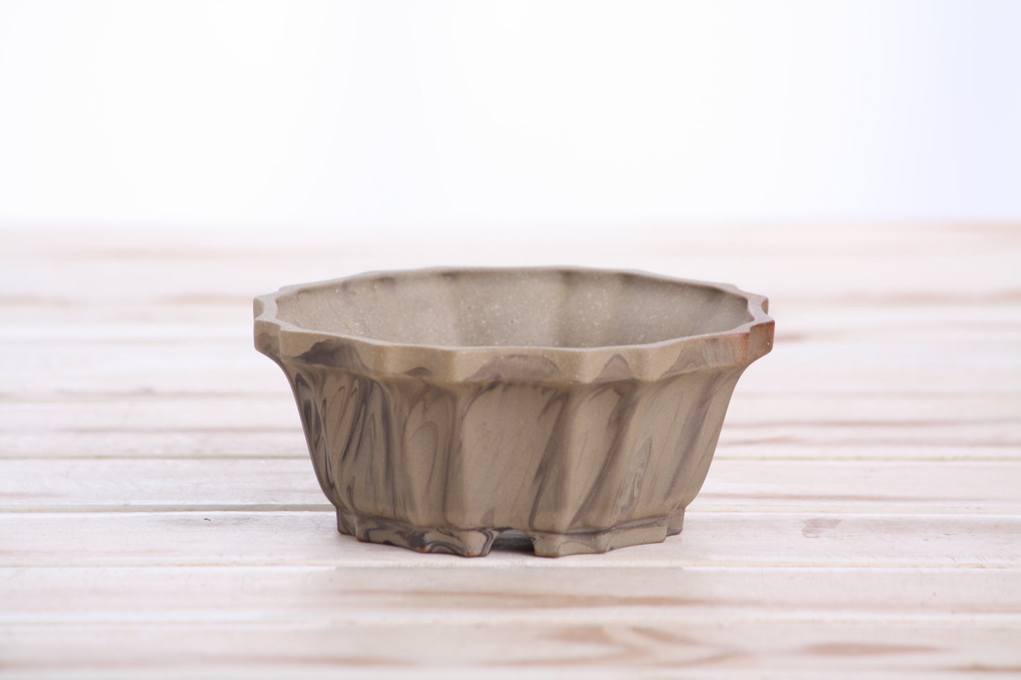 Willow Bonsai Ceramics Flower Design Bonsai Pot 4.5 Inch – Elegant Ceramic Bonsai & Succulent Planter, High‑Fired Frost‑Proof Stoneware with Drainage & Wiring Holes, Handmade in USA (Limited Edition 5)
