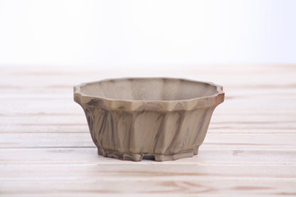 Willow Bonsai Ceramics Flower Design Bonsai Pot 4.5 Inch – Elegant Ceramic Bonsai & Succulent Planter, High‑Fired Frost‑Proof Stoneware with Drainage & Wiring Holes, Handmade in USA (Limited Edition 5)