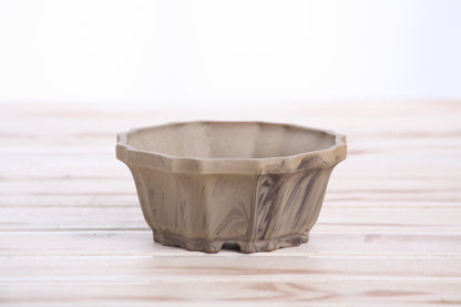 Willow Bonsai Ceramics Flower Design Bonsai Pot 4.5 Inch – Elegant Ceramic Bonsai & Succulent Planter, High‑Fired Frost‑Proof Stoneware with Drainage & Wiring Holes, Handmade in USA (Limited Edition 5)
