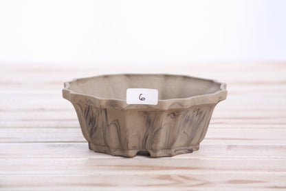 Willow Bonsai Ceramics Flower Design Bonsai Pot 5 Inch – Elegant Ceramic Bonsai & Succulent Planter, High‑Fired Frost‑Proof Stoneware with Drainage & Wiring Holes, Handmade in USA (Limited Edition 6)