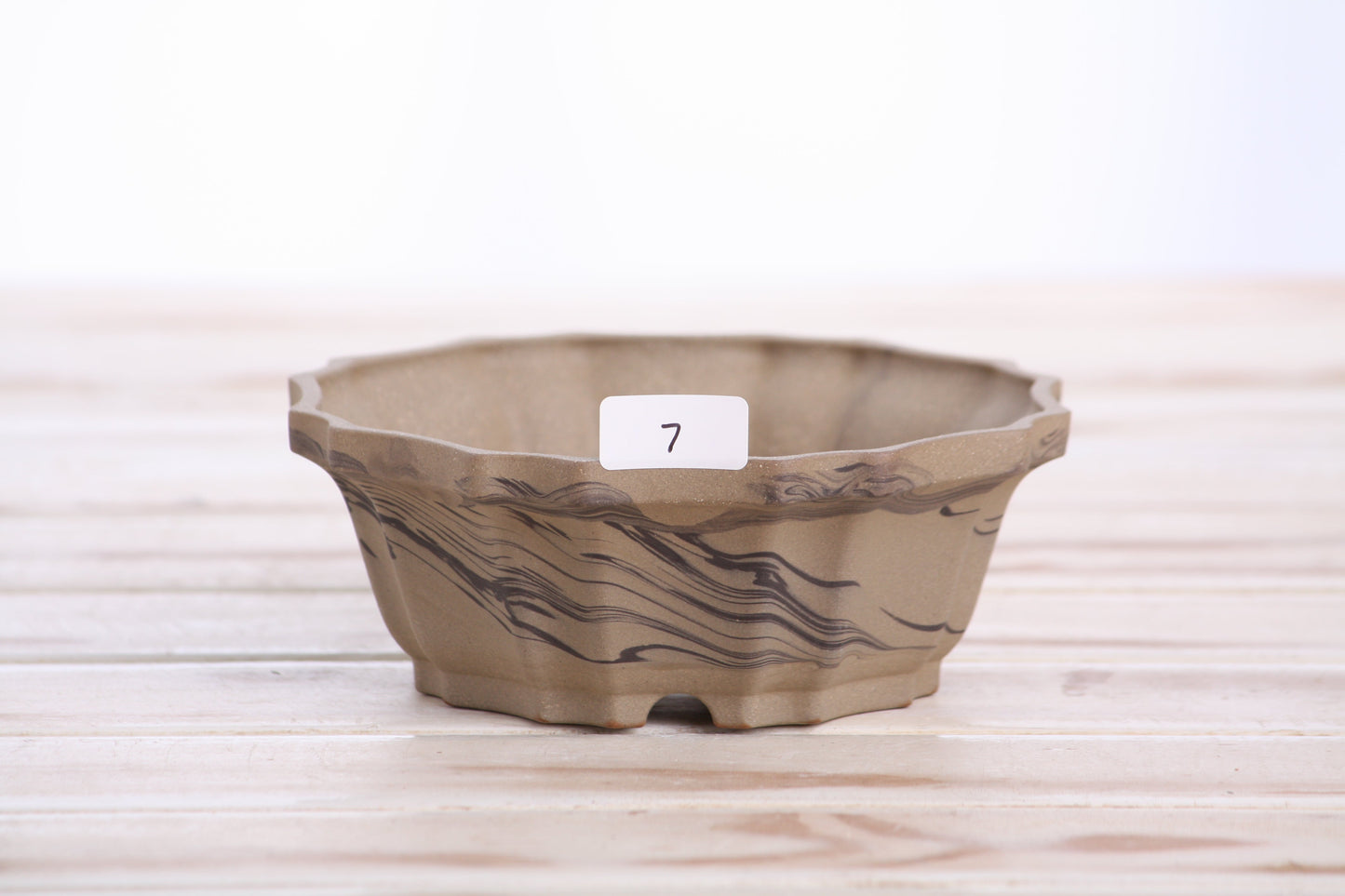 Willow Bonsai Ceramics Flower Design Bonsai Pot 5 Inch – Elegant Ceramic Bonsai & Succulent Planter, High‑Fired Frost‑Proof Stoneware with Drainage & Wiring Holes, Handmade in USA (Limited Edition 7)