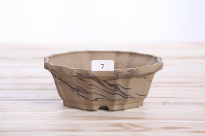 Willow Bonsai Ceramics Flower Design Bonsai Pot 5 Inch – Elegant Ceramic Bonsai & Succulent Planter, High‑Fired Frost‑Proof Stoneware with Drainage & Wiring Holes, Handmade in USA (Limited Edition 7)