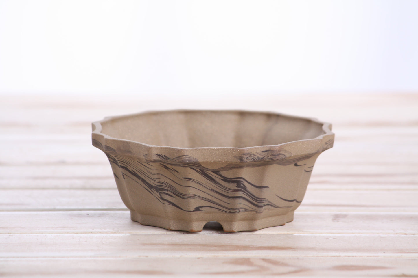 Willow Bonsai Ceramics Flower Design Bonsai Pot 5 Inch – Elegant Ceramic Bonsai & Succulent Planter, High‑Fired Frost‑Proof Stoneware with Drainage & Wiring Holes, Handmade in USA (Limited Edition 7)