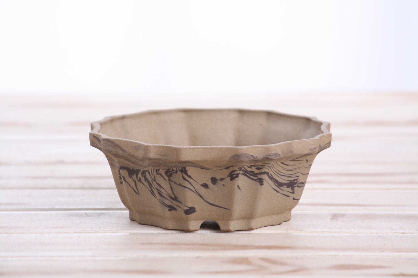 Willow Bonsai Ceramics Flower Design Bonsai Pot 5 Inch – Elegant Ceramic Bonsai & Succulent Planter, High‑Fired Frost‑Proof Stoneware with Drainage & Wiring Holes, Handmade in USA (Limited Edition 7)