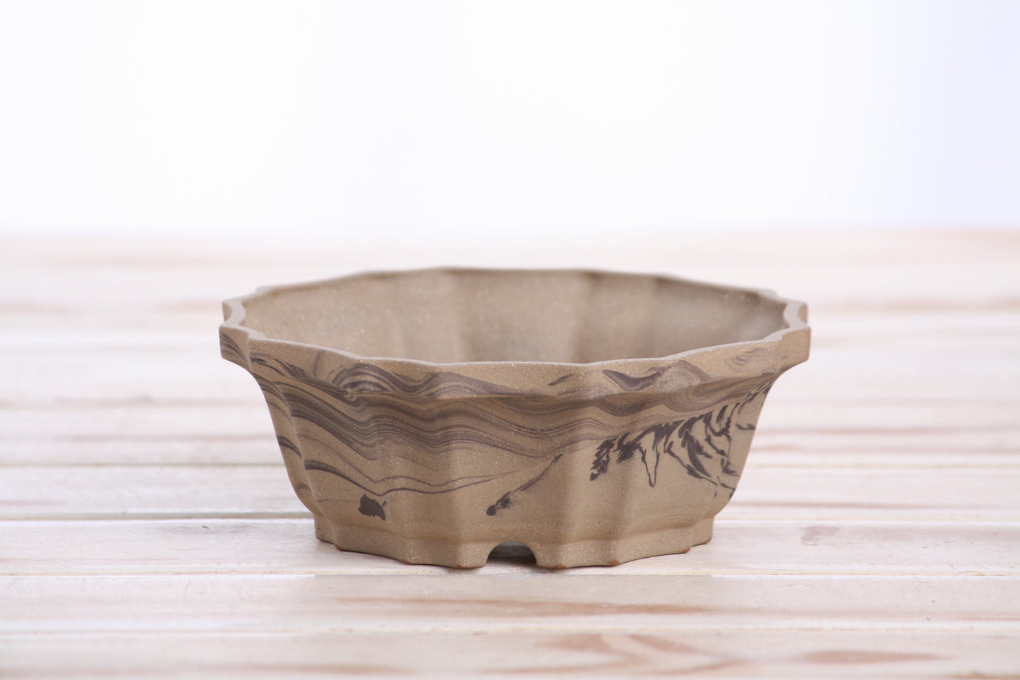 Willow Bonsai Ceramics Flower Design Bonsai Pot 5 Inch – Elegant Ceramic Bonsai & Succulent Planter, High‑Fired Frost‑Proof Stoneware with Drainage & Wiring Holes, Handmade in USA (Limited Edition 7)