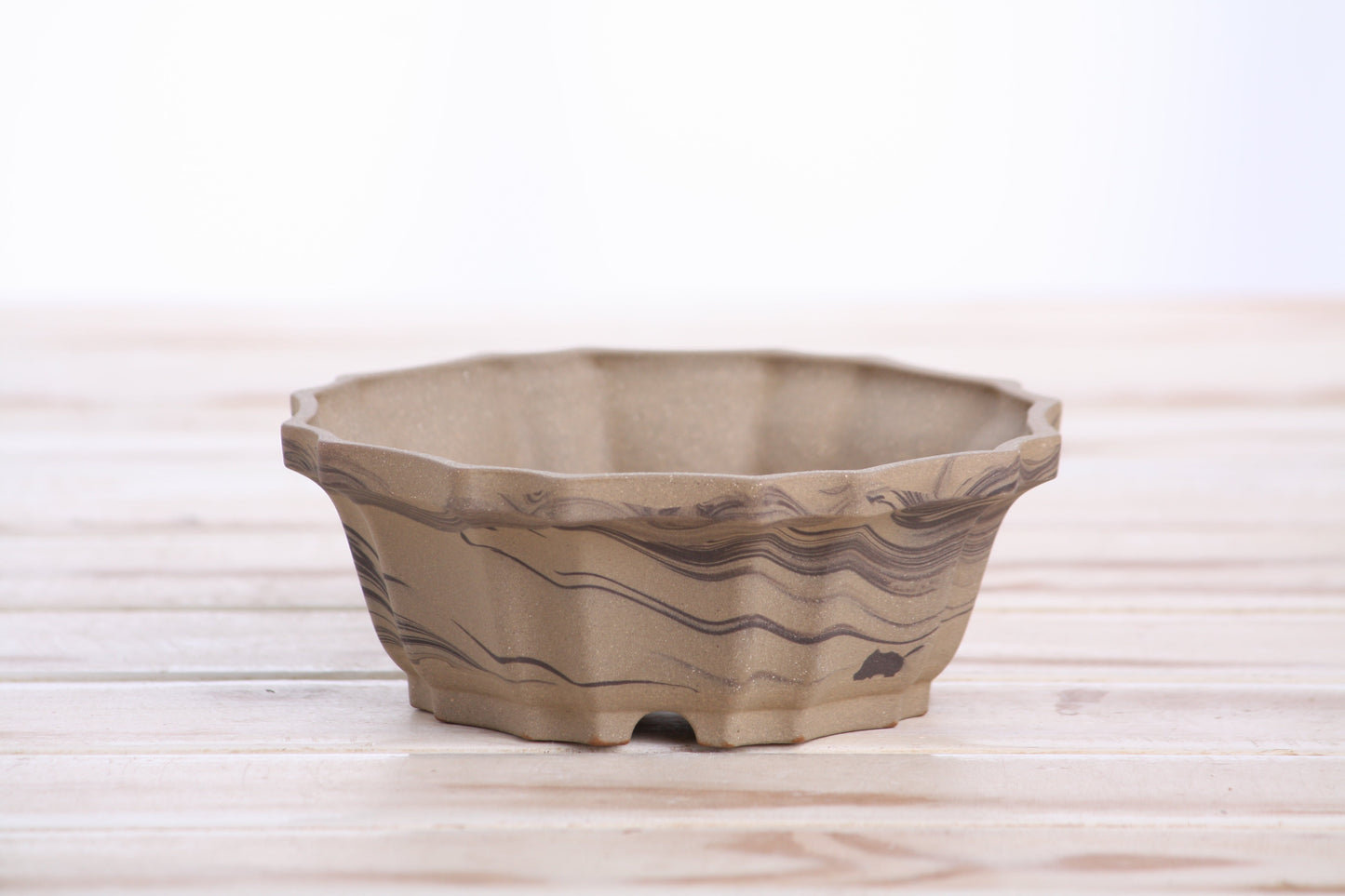 Willow Bonsai Ceramics Flower Design Bonsai Pot 5 Inch – Elegant Ceramic Bonsai & Succulent Planter, High‑Fired Frost‑Proof Stoneware with Drainage & Wiring Holes, Handmade in USA (Limited Edition 7)