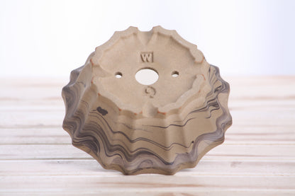 Willow Bonsai Ceramics Flower Design Bonsai Pot 5 Inch – Elegant Ceramic Bonsai & Succulent Planter, High‑Fired Frost‑Proof Stoneware with Drainage & Wiring Holes, Handmade in USA (Limited Edition 7)