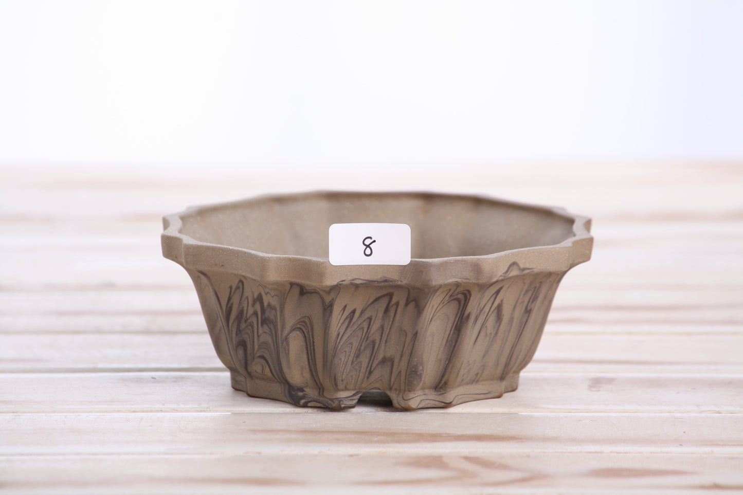 Willow Bonsai Ceramics Flower Design Bonsai Pot 5 Inch – Elegant Ceramic Bonsai & Succulent Planter, High‑Fired Frost‑Proof Stoneware with Drainage & Wiring Holes, Handmade in USA (Limited Edition 8)