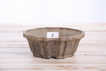 Willow Bonsai Ceramics Flower Design Bonsai Pot 5 Inch – Elegant Ceramic Bonsai & Succulent Planter, High‑Fired Frost‑Proof Stoneware with Drainage & Wiring Holes, Handmade in USA (Limited Edition 8)