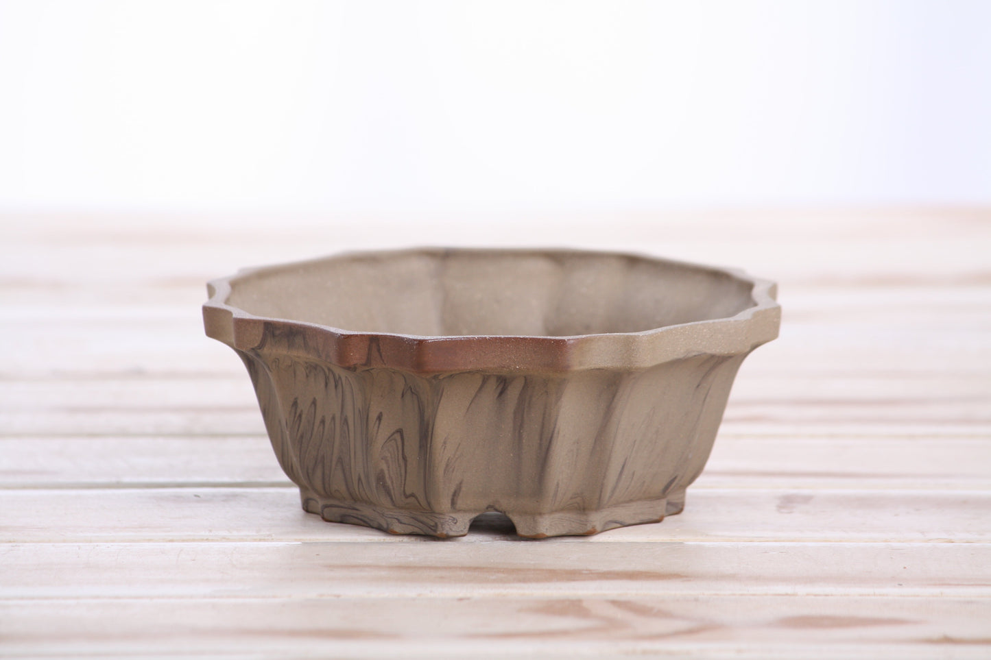 Willow Bonsai Ceramics Flower Design Bonsai Pot 5 Inch – Elegant Ceramic Bonsai & Succulent Planter, High‑Fired Frost‑Proof Stoneware with Drainage & Wiring Holes, Handmade in USA (Limited Edition 8)
