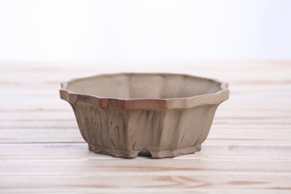 Willow Bonsai Ceramics Flower Design Bonsai Pot 5 Inch – Elegant Ceramic Bonsai & Succulent Planter, High‑Fired Frost‑Proof Stoneware with Drainage & Wiring Holes, Handmade in USA (Limited Edition 8)
