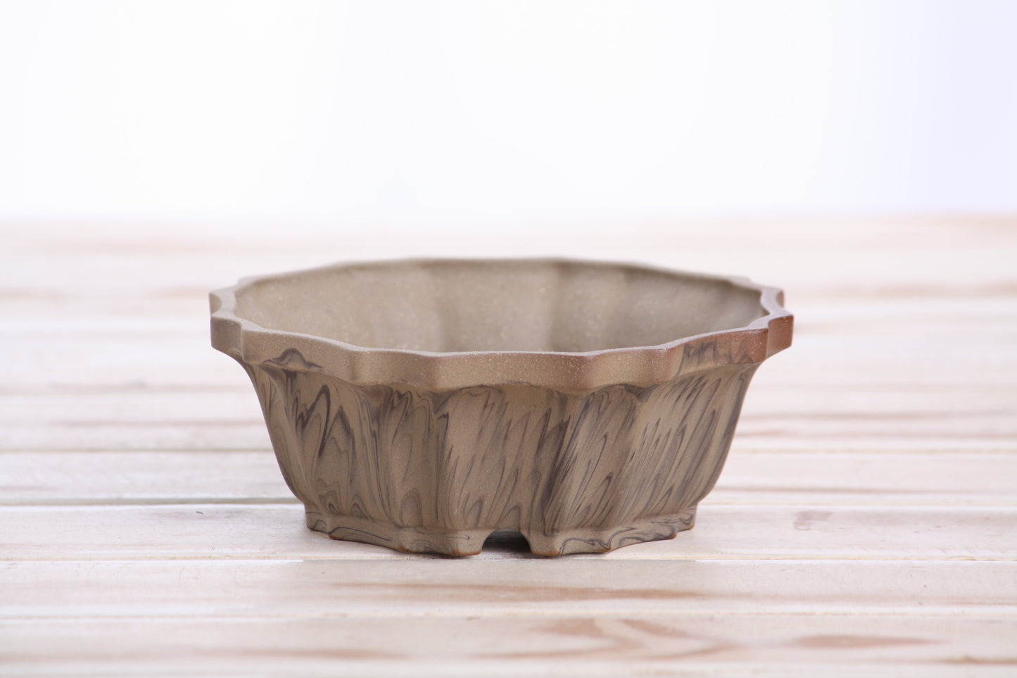 Willow Bonsai Ceramics Flower Design Bonsai Pot 5 Inch – Elegant Ceramic Bonsai & Succulent Planter, High‑Fired Frost‑Proof Stoneware with Drainage & Wiring Holes, Handmade in USA (Limited Edition 8)