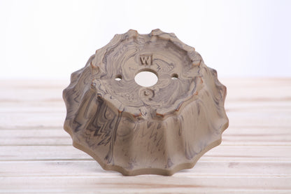Willow Bonsai Ceramics Flower Design Bonsai Pot 5 Inch – Elegant Ceramic Bonsai & Succulent Planter, High‑Fired Frost‑Proof Stoneware with Drainage & Wiring Holes, Handmade in USA (Limited Edition 8)
