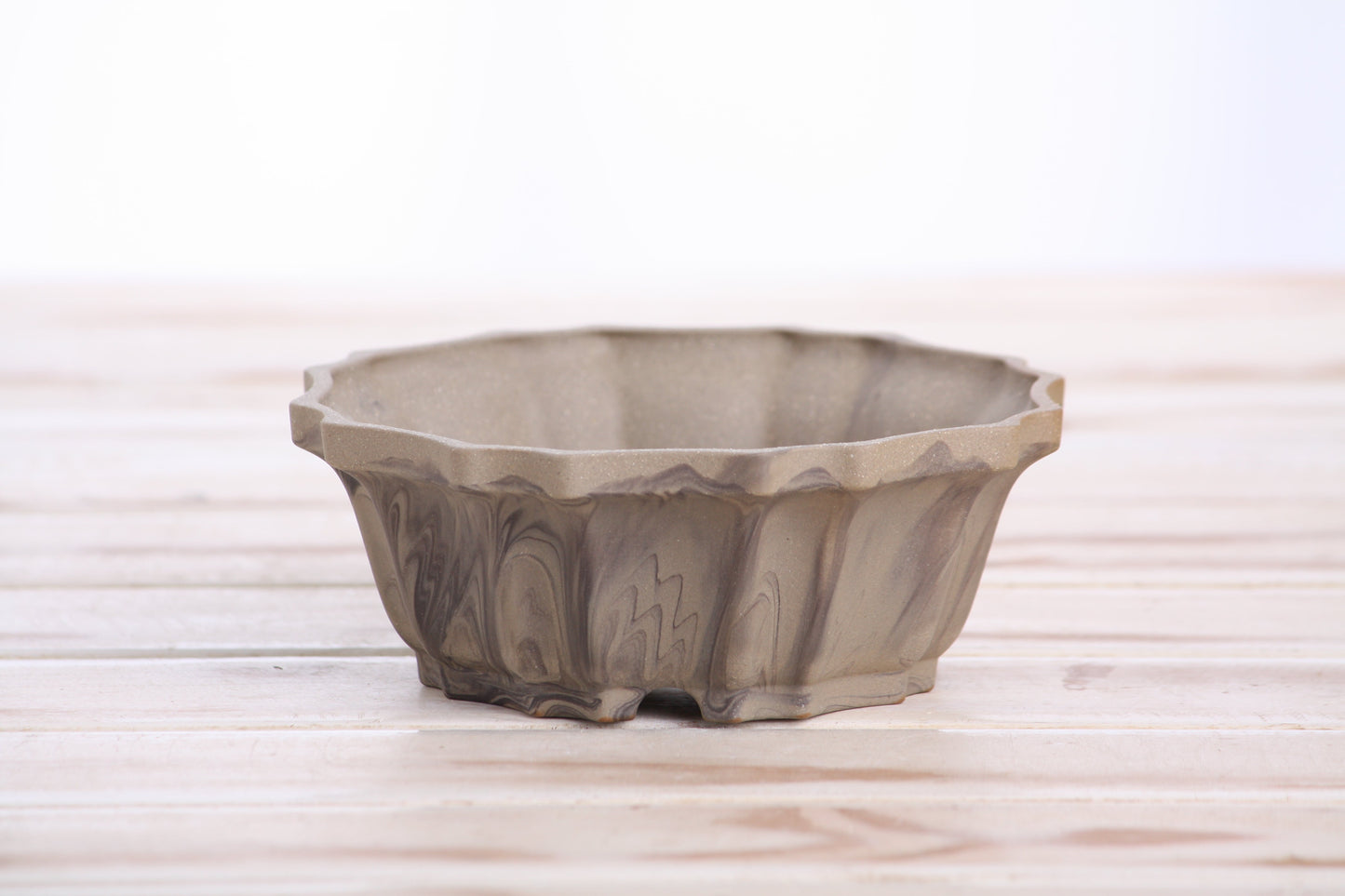 Willow Bonsai Ceramics Flower Design Bonsai Pot 5 Inch – Elegant Ceramic Bonsai & Succulent Planter, High‑Fired Frost‑Proof Stoneware with Drainage & Wiring Holes, Handmade in USA (Limited Edition 10)