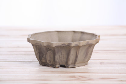 Willow Bonsai Ceramics Flower Design Bonsai Pot 5 Inch – Elegant Ceramic Bonsai & Succulent Planter, High‑Fired Frost‑Proof Stoneware with Drainage & Wiring Holes, Handmade in USA (Limited Edition 10)