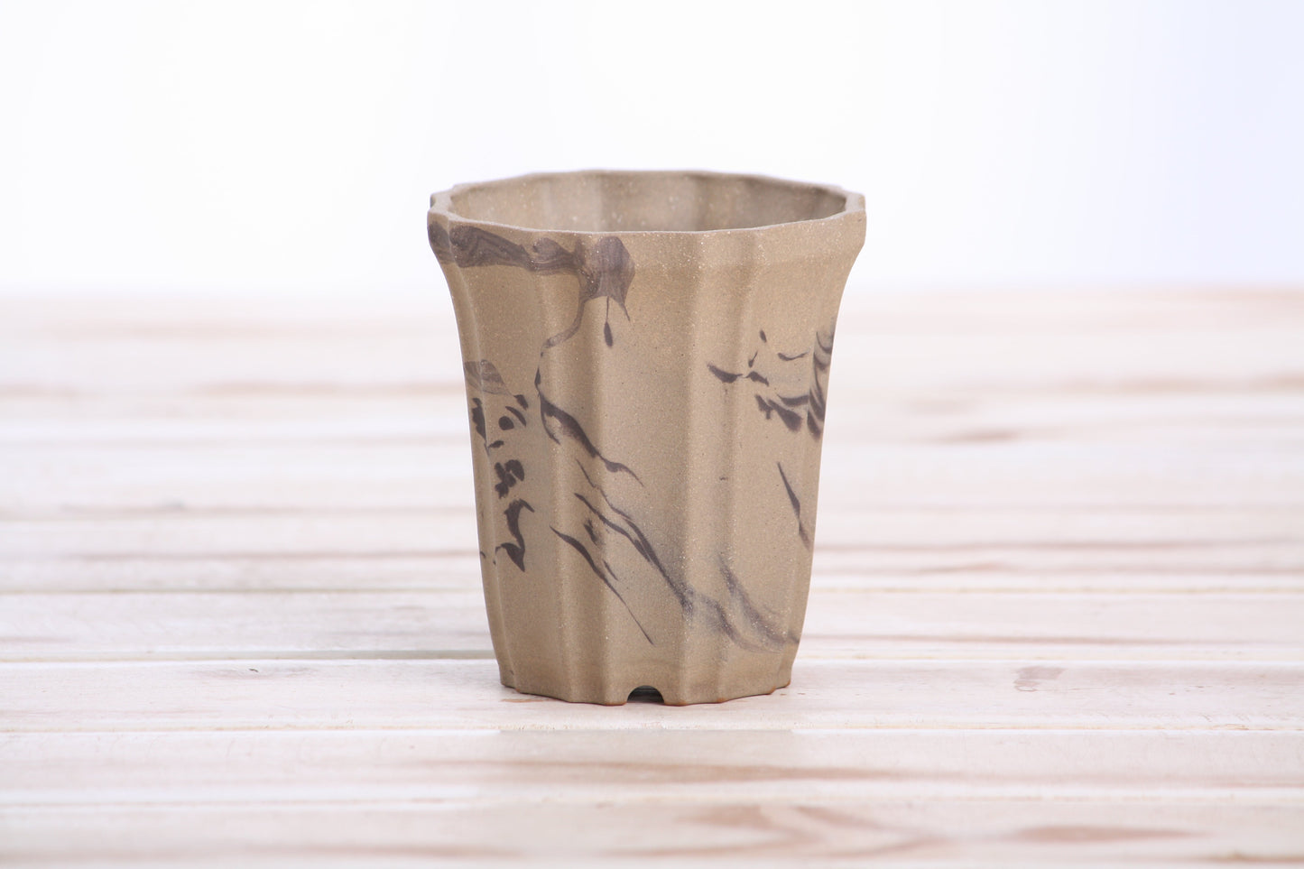 Willow Bonsai Ceramics Flower Design Cascade Bonsai Pot 3 Inch – Elegant Tall Ceramic Bonsai & Succulent Planter, High‑Fired Frost‑Proof Stoneware with Drainage & Wiring Holes, Handmade in USA (Limited Edition 11)