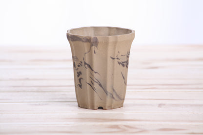 Willow Bonsai Ceramics Flower Design Cascade Bonsai Pot 3 Inch – Elegant Tall Ceramic Bonsai & Succulent Planter, High‑Fired Frost‑Proof Stoneware with Drainage & Wiring Holes, Handmade in USA (Limited Edition 11)