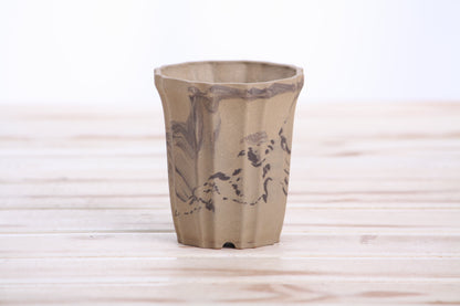 Willow Bonsai Ceramics Flower Design Cascade Bonsai Pot 3 Inch – Elegant Tall Ceramic Bonsai & Succulent Planter, High‑Fired Frost‑Proof Stoneware with Drainage & Wiring Holes, Handmade in USA (Limited Edition 11)