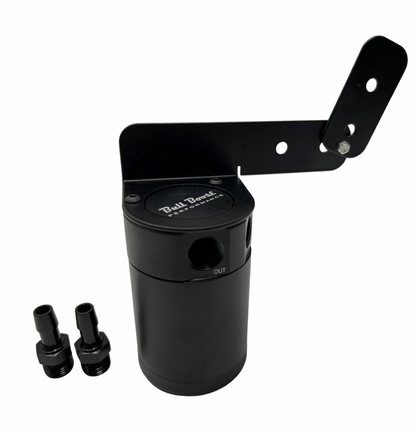 Universal Performance Oil Catch Can 2 Port -8AN + Adjustable Mounting Bracket Kit Turbo V2