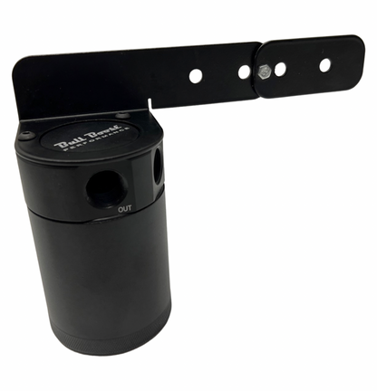 Universal Performance Oil Catch Can 2 Port -10AN + Adjustable Mounting Bracket Kit Turbo V2