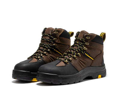 ROCKROOSTER Marfa Brown 6 inch Waterproof Composite Toe Leather Work Boots CP211