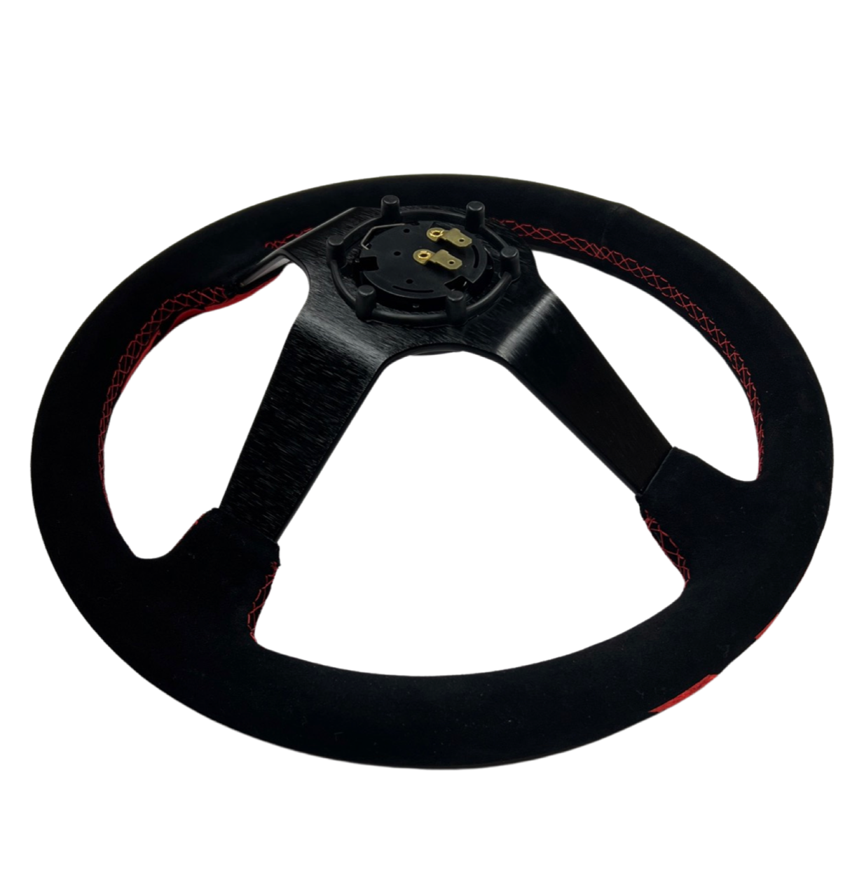 Rising Sun Suede Steering Wheel + Hub Adapter Kit For Toyota Corolla, Hilux Pickup